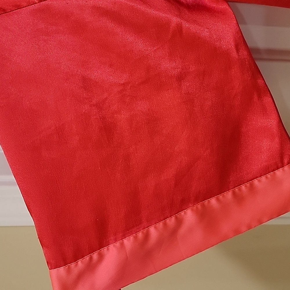 Victoria's Secret Hot Pink Red Wrap Kimono Satin Robe Size M/L - Picture 5 of 6
